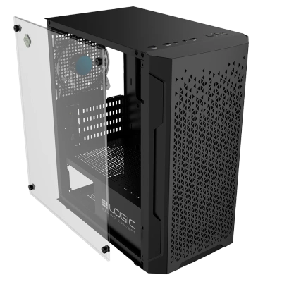 Nowy gamingowy Logic Aramis czarny ARGB MINI AMD Ryzen 5 5600 3,5 GHz / 16 GB / 960 SSD / Win 11 + Nvidia RTX 3050 [6 GB]